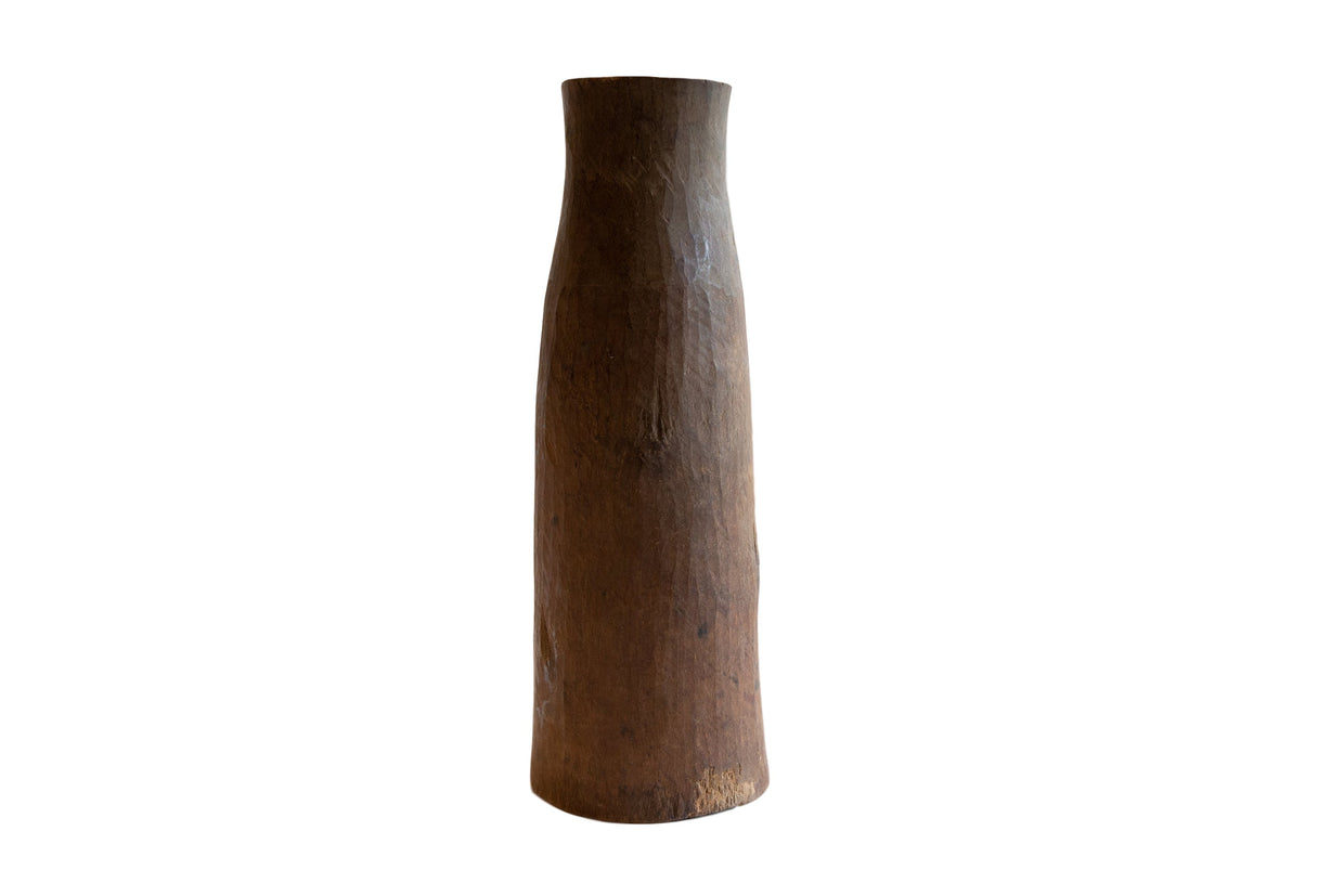 Vintage African Tall Wooden Vase // ONH Item ab00951