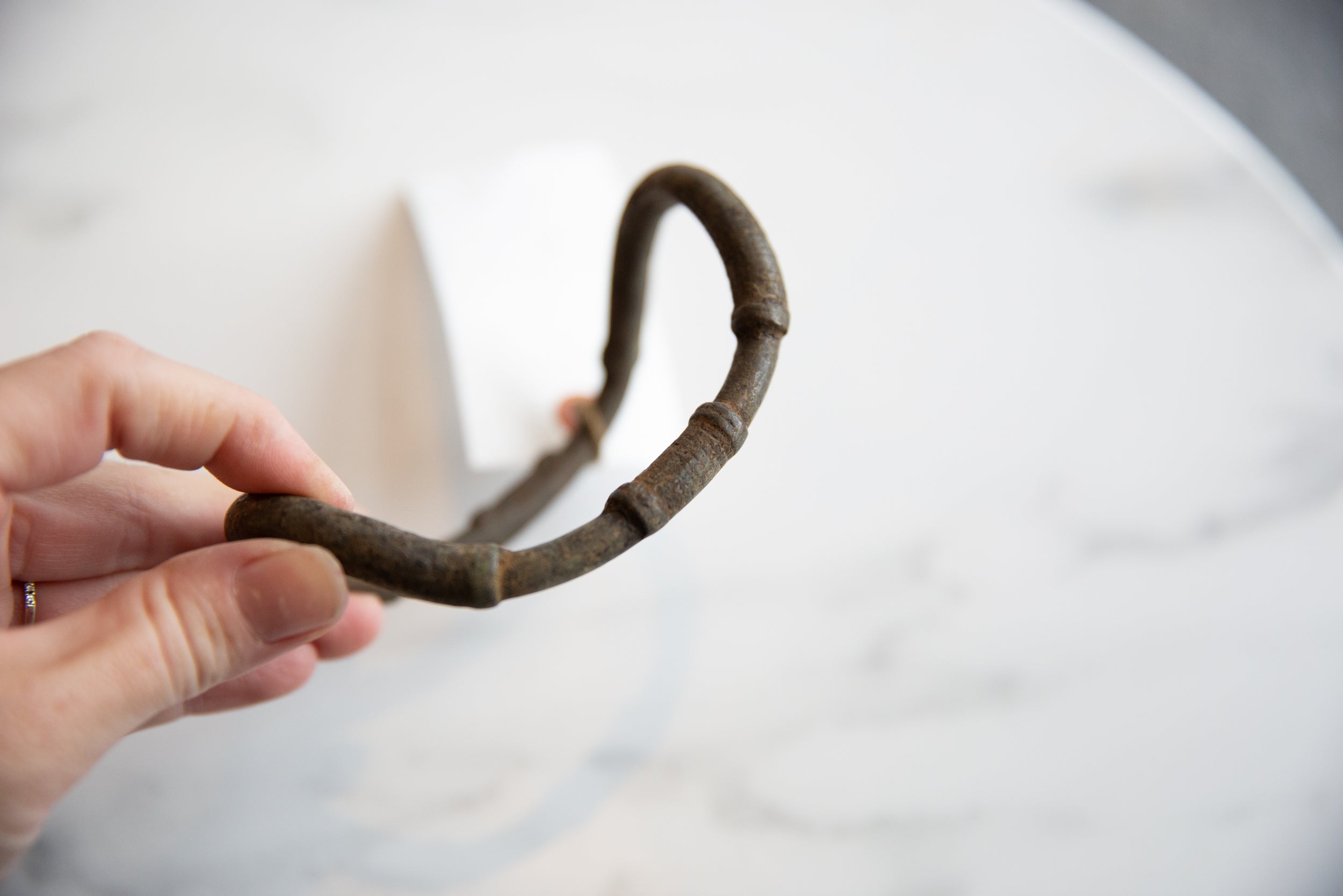 Vintage African Bronze Curved Artifact // ONH Item ab00968 Image 4