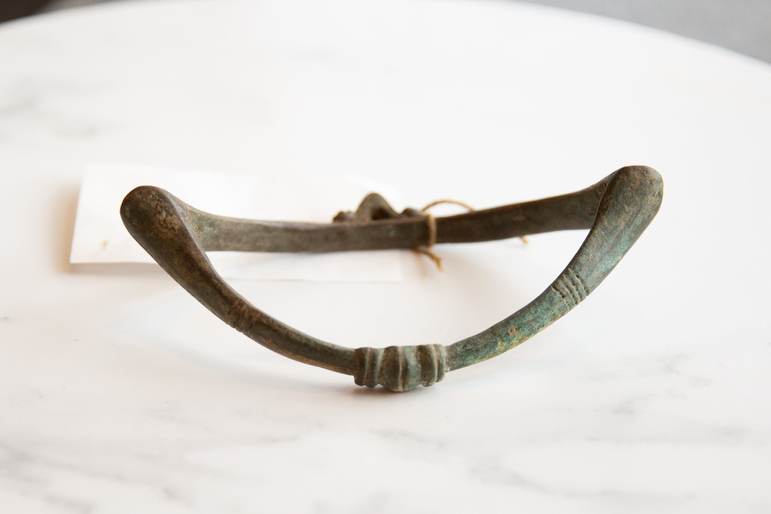 Vintage African Bronze Curved Artifact // ONH Item ab00969 Image 1