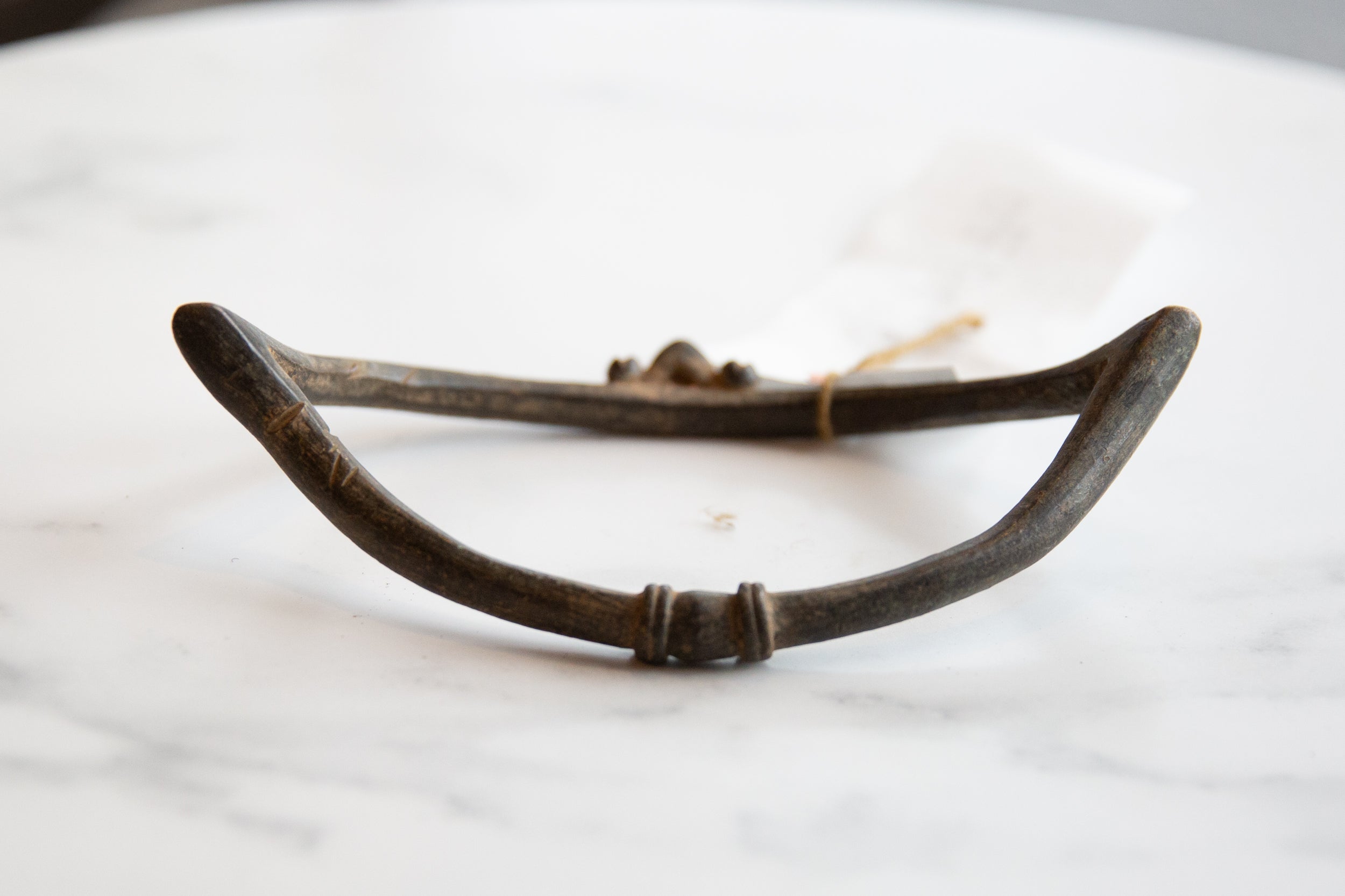 Vintage African Bronze Curved Artifact // ONH Item ab00970 Image 1