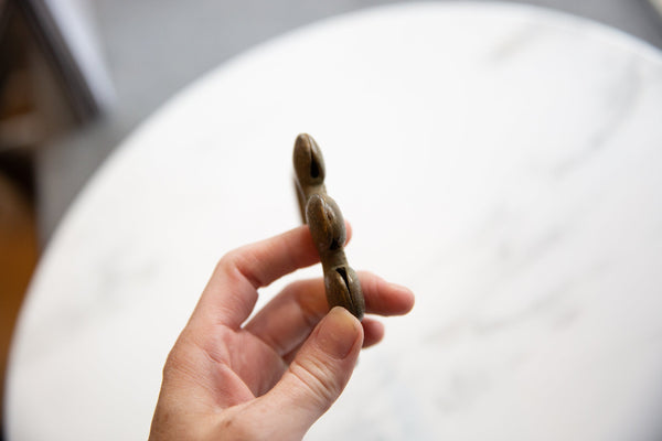 Vintage African Bronze Bell Cuff Bracelet // ONH Item ab01002 Image 5