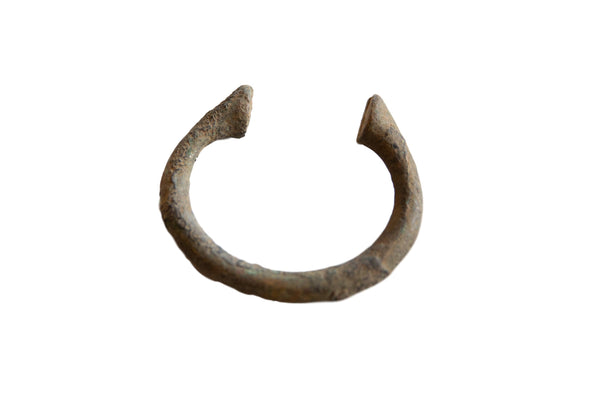 Vintage African Bronze Alloy Manilla Cuff Bracelet // ONH Item ab01031