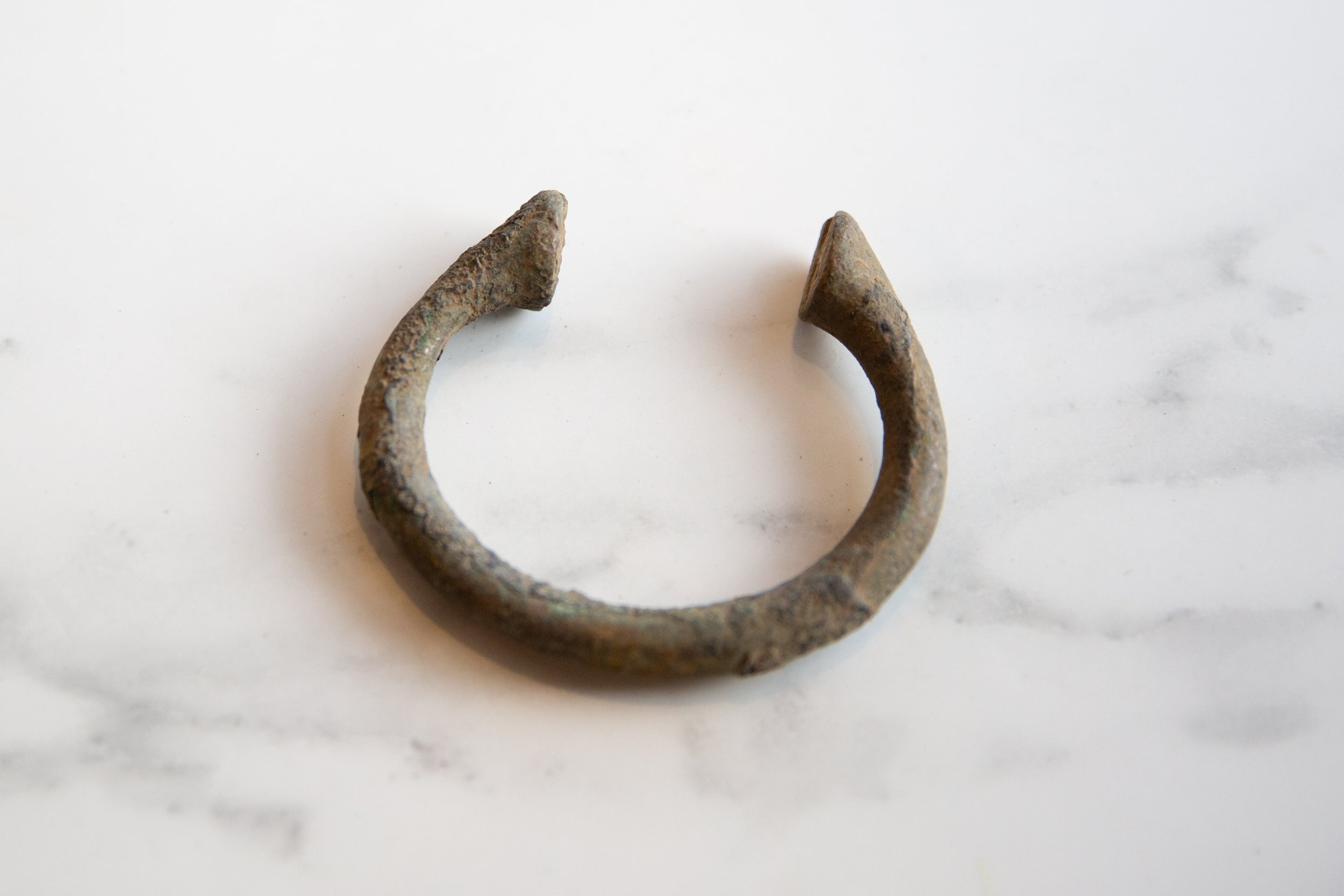 Vintage African Bronze Alloy Manilla Cuff Bracelet // ONH Item ab01031 Image 1