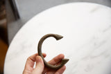 Collector's antique African bronze alloy manilla cuff bracelet, showing rich patina.