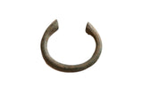 Antique African bronze alloy manilla cuff, tapered ends, rich patina, mid 19th century.