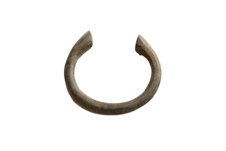 Vintage African Bronze Alloy Manilla Cuff Bracelet // ONH Item ab01033