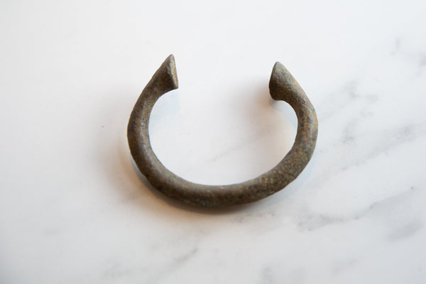 Antique African Bronze Alloy Manilla Cuff Bracelet // ONH Item ab01035 Image 1