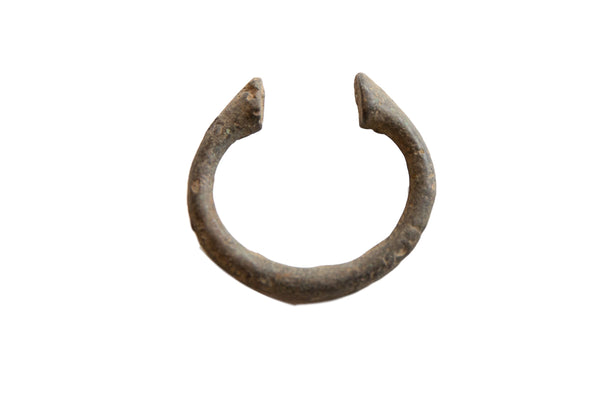 Vintage African Bronze Alloy Manilla Cuff Bracelet // ONH Item ab01039