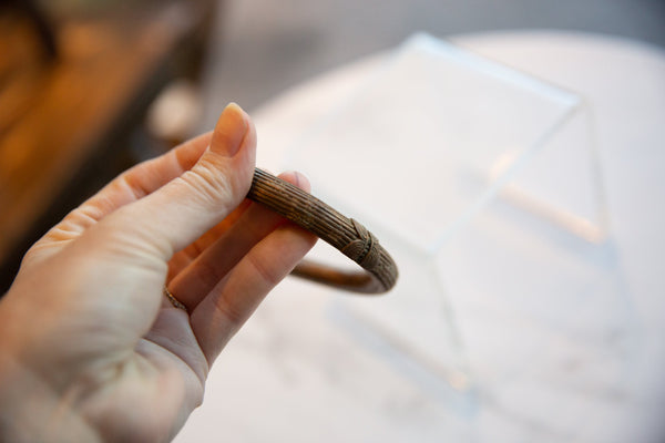 Vintage African Copper Cuff Bracelet with Geometric Detailing // ONH Item ab01074 Image 5