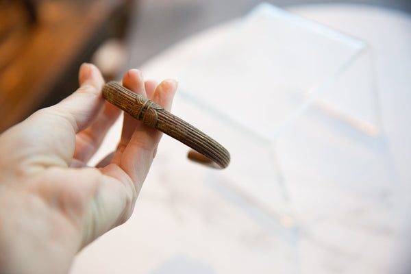 Vintage African Copper Cuff Bracelet with Geometric Detailing // ONH Item ab01074 Image 6