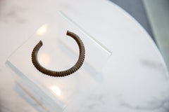 Vintage African Bronze Striped Cuff Bracelet // ONH Item ab01081 Image 2