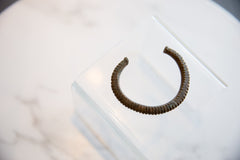 Vintage African Bronze Striped Cuff Bracelet // ONH Item ab01081 Image 3