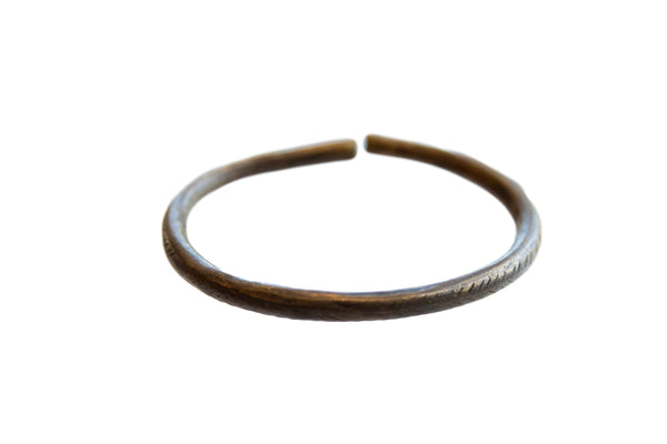 Vintage African Bronze Bracelet with Faded Detailing // ONH Item ab01096