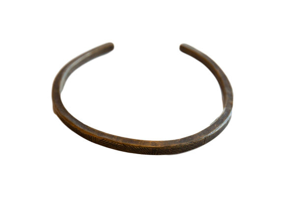 Vintage African Bronze Artifact with Geometric Detailing // ONH Item ab01102