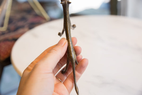 Vintage African Bronze Cheetah // ONH Item ab01134 Image 6