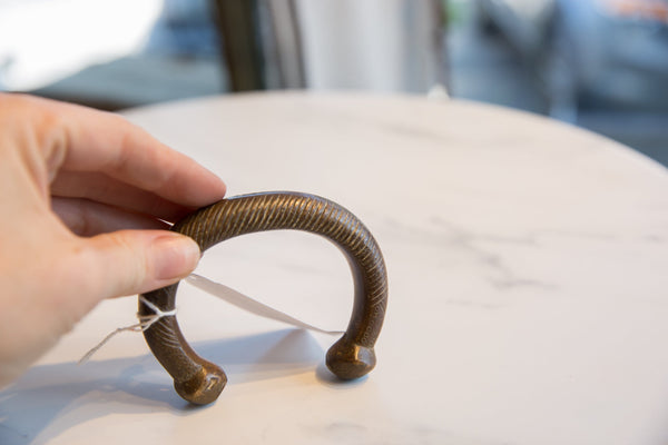Antique African Bronze Snake Cuff Bracelet // ONH Item ab01137 Image 2