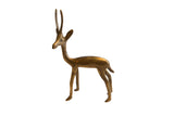 Vintage African bronze gazelle sculpture, handmade with natural patina, 5.25 inches.