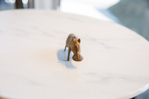 Vintage African Bronze Alloy Medium Hippo // ONH Item ab01146 Image 3