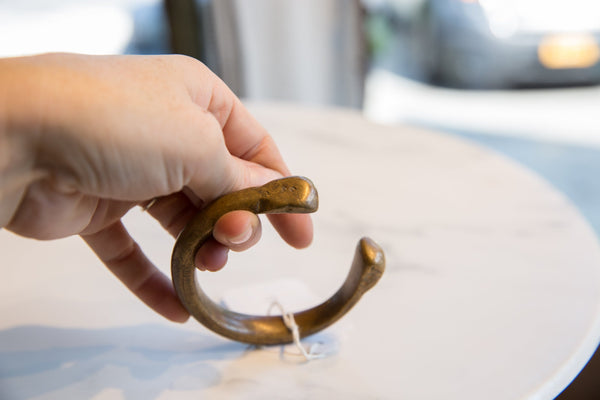 Antique African Bronze Snake Cuff Bracelet // ONH Item ab01156 Image 3