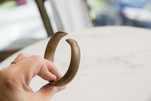 Antique African Bronze Snake Cuff Bracelet // ONH Item ab01162 Image 4