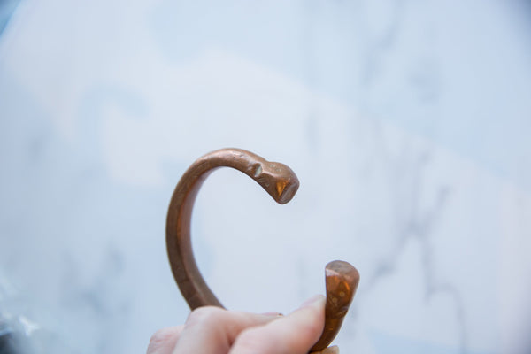 Antique African Copper Snake Cuff Bracelet // ONH Item ab01206 Image 3