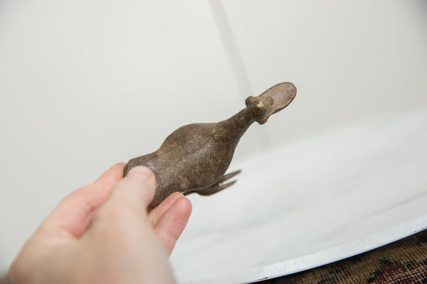 Vintage African Bronze Flat Billed Bird // ONH Item ab01249 Image 6