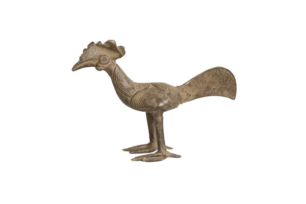 Vintage African Bronze Long Tailed Bird // ONH Item ab01256