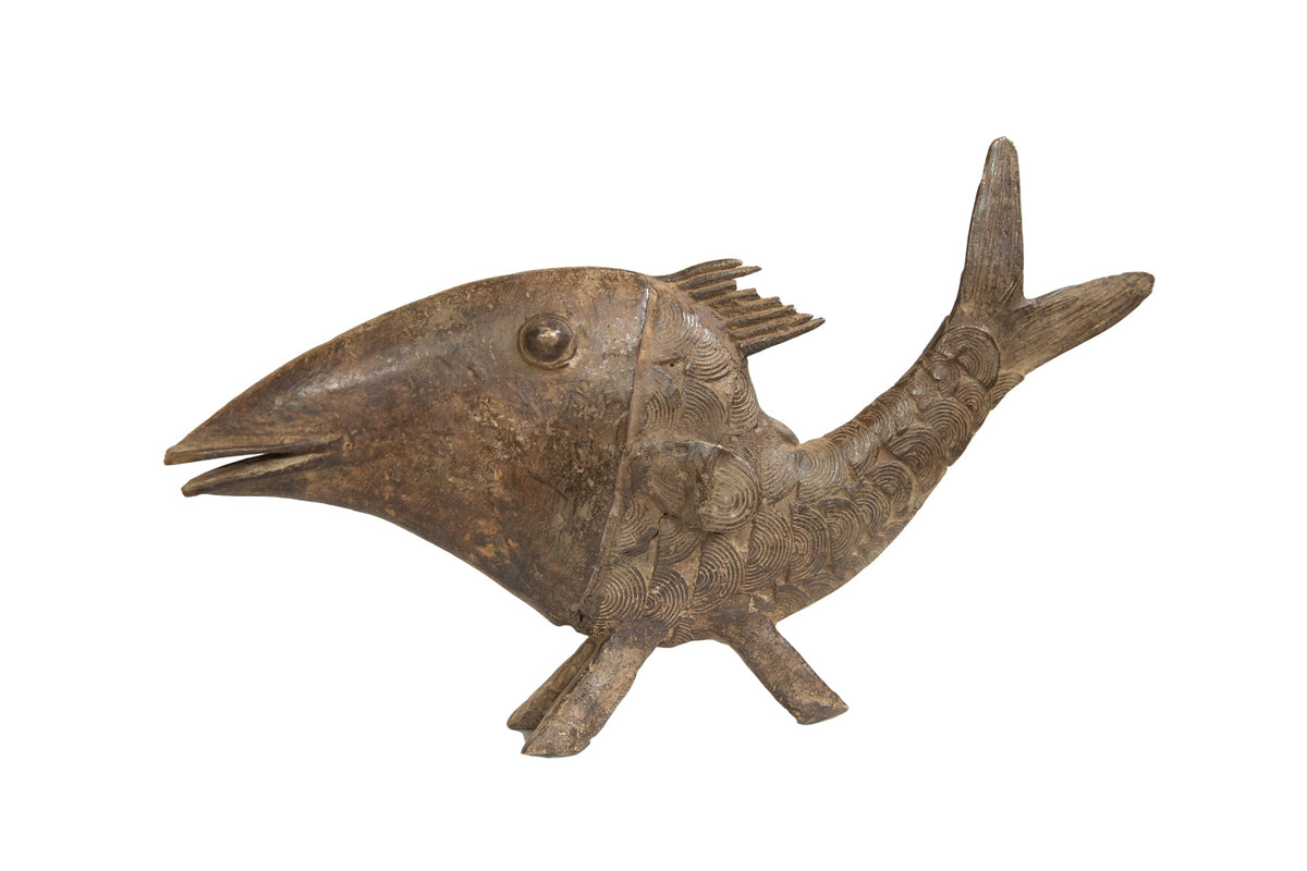 Vintage African Bronze Fish – Item #ab01270