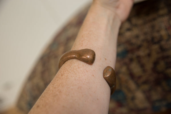 Antique African Copper Snake Bracelet // ONH Item ab01283 Image 3