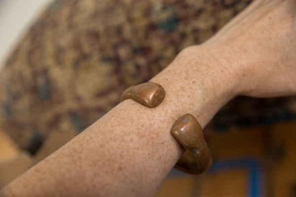 Antique African Copper Snake Bracelet // ONH Item ab01283 Image 4