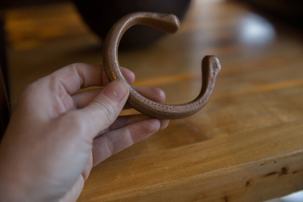 Antique African Copper Snake Cuff Bracelet // ONH Item ab01303 Image 6