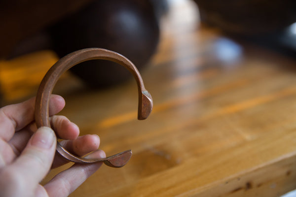 Antique African Copper Snake Cuff Bracelet // ONH Item ab01304 Image 2