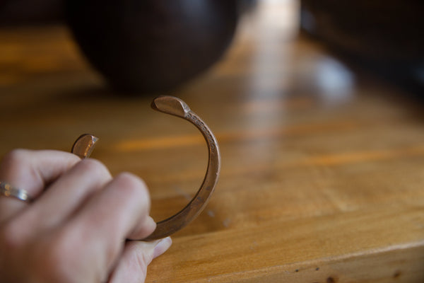 Antique African Copper Snake Cuff Bracelet // ONH Item ab01305 Image 6
