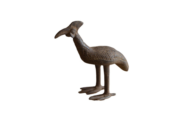 Vintage African Bronze Kori Bustard Bird // ONH Item ab01319