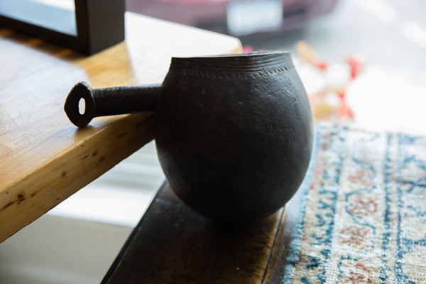 Vintage African Wooden Pitcher // ONH Item ab01341 Image 1