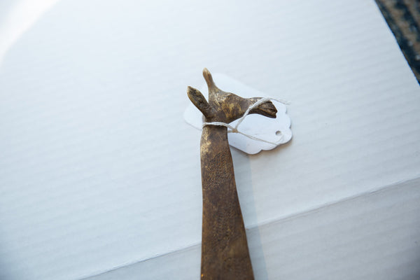 Vintage African Bronze Giraffe // ONH Item ab01348 Image 5