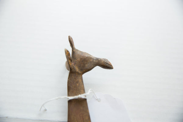 Vintage African Bronze Alloy Giraffe // ONH Item ab01350 Image 7