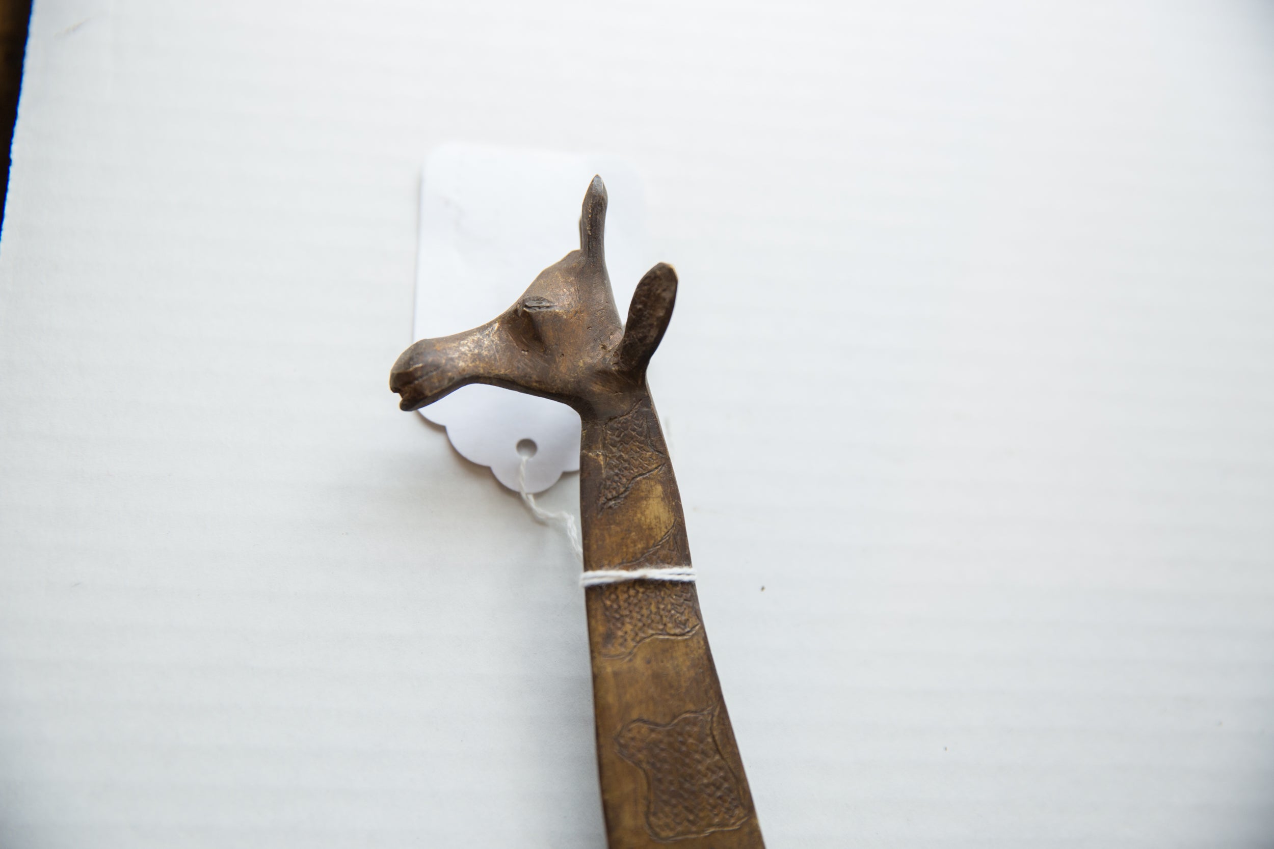 Vintage African Bronze Alloy Giraffe // ONH Item ab01351 Image 1
