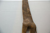 Textured, hand-etched pattern on the neck and body of the vintage bronze giraffe.