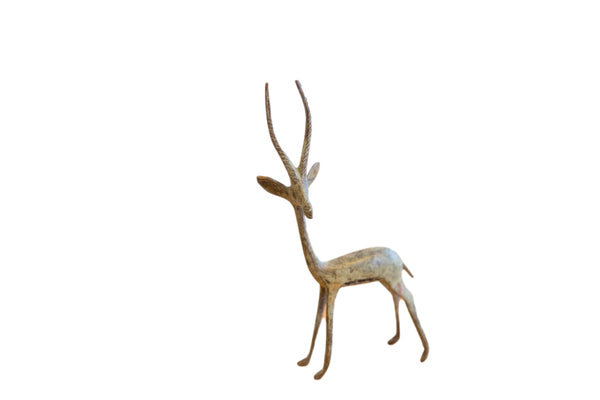 Vintage African Left Facing Brightly Oxidized Gazelle // ONH Item ab01482