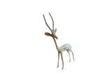 Vintage handmade African gazelle collectible, left-facing, with aged patina.