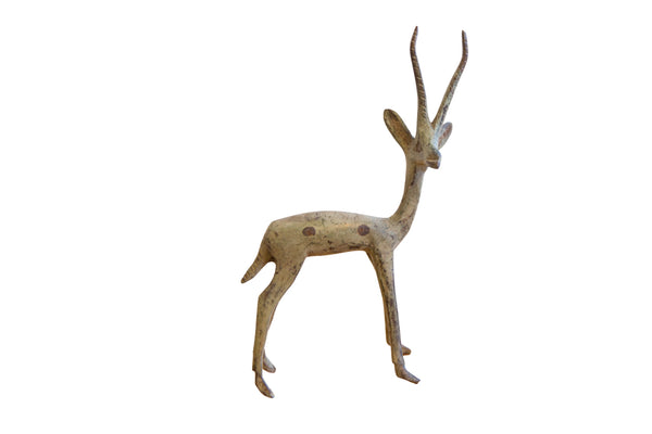 Vintage African Right Facing Brightly Oxidized Gazelle // ONH Item ab01499