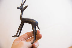 Vintage African Left Facing Gazelle with Dark Patina // ONH Item ab01507 Image 2