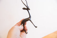 Vintage African Right Facing Gazelle with Dark Patina // ONH Item ab01515 Image 2
