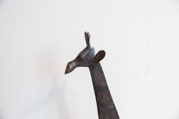 Vintage African Giraffe with Dark Patina // ONH Item ab01542 Image 3
