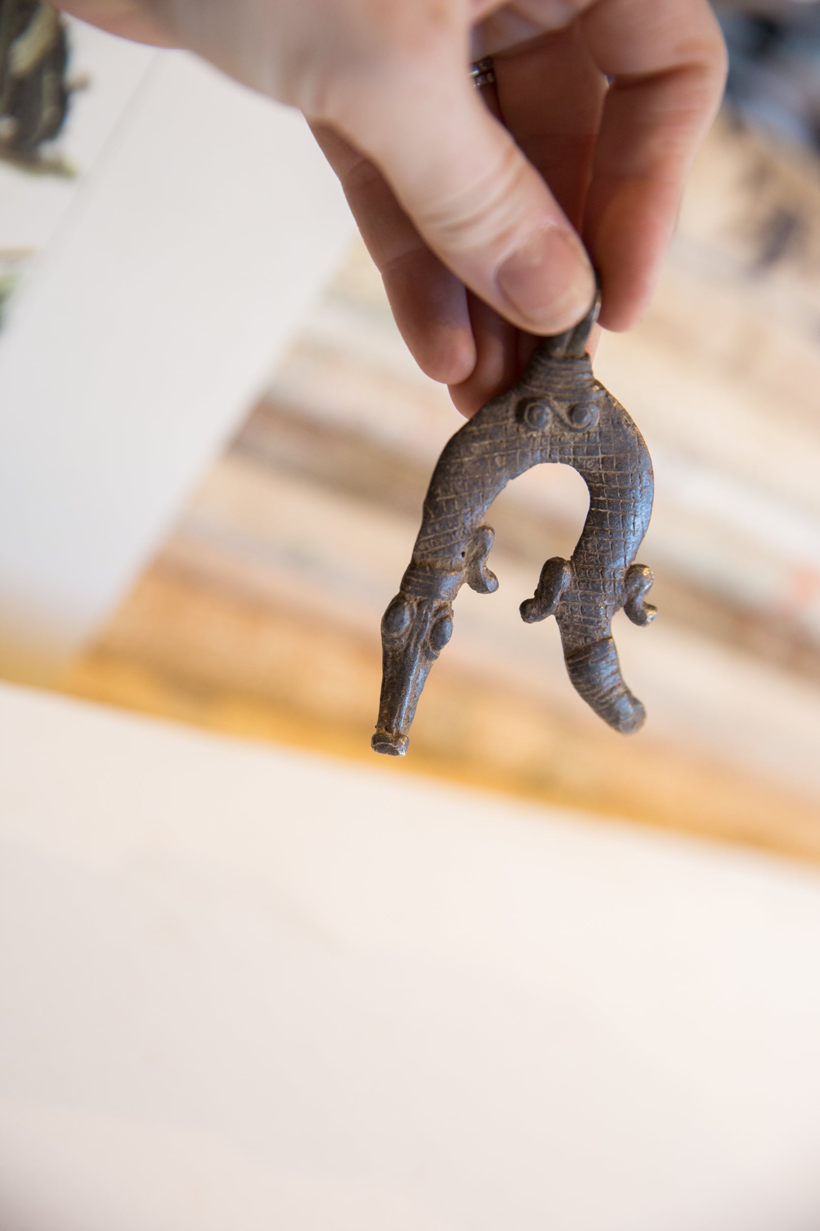 Vintage African Crocodile Pendant // ONH Item ab01573 Image 1