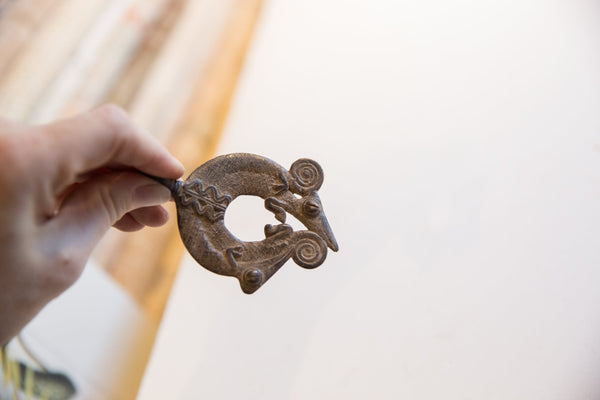 Vintage African Double Chameleon Lizard Pendant // ONH Item ab01575 Image 1