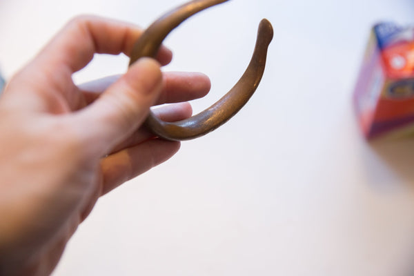 Antique African Bronze Snake Cuff Bracelet // ONH Item ab01627 Image 5