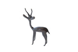 Vintage African gazelle tabletop accent with a dark metal finish and an elegant, slender profile.