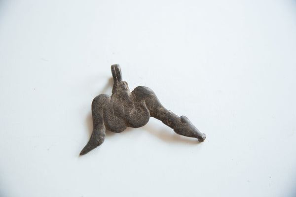 Vintage African Bronze Snake Pendant // ONH Item ab01767 Image 1